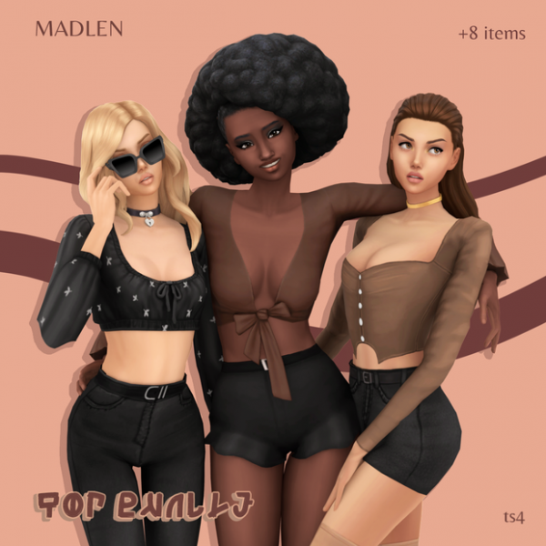 Maxis Match Top Bundle by madlensims - The Sims 4 Custom Content