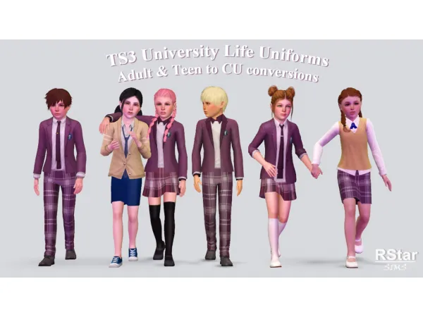 UL Uniforms converted to CU - The Sims 3 Custom Content