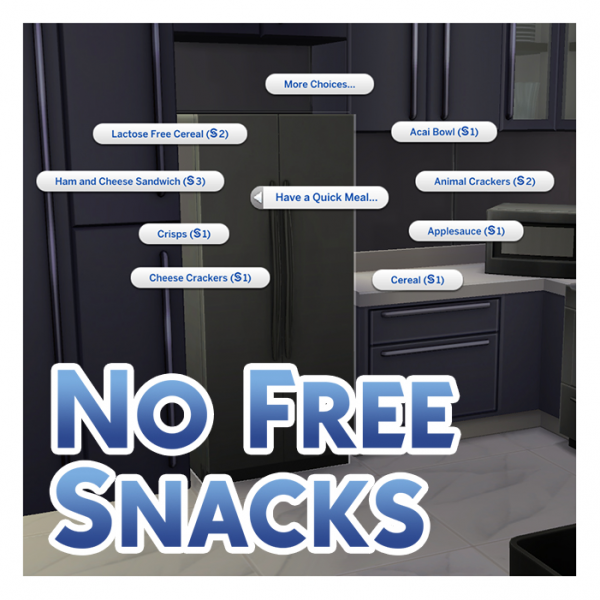 Maxis Match No Free Snacks by simsfinds - The Sims 4 Custom Content
