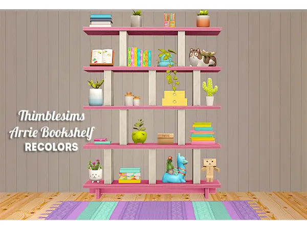 [ ] Thimblesims Arrie bookshelf Recolors - The Sims 2 Custom Content