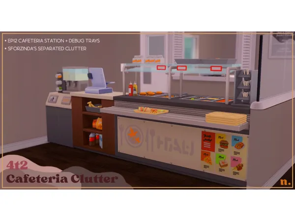 4t2 HSY Cafeteria Station Clutter - The Sims 2 Custom Content