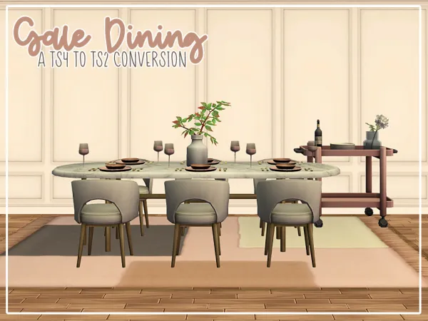 Gale Dining by Myshunosun - The Sims 2 Custom Content