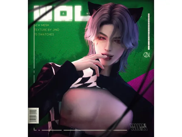 Alpha [JINO] HAIR N11 WOLF - The Sims 4 Custom Content