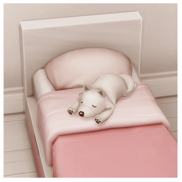 Maxis Match sleepy wolf plushie by simsfinds - The Sims 4 Custom Content