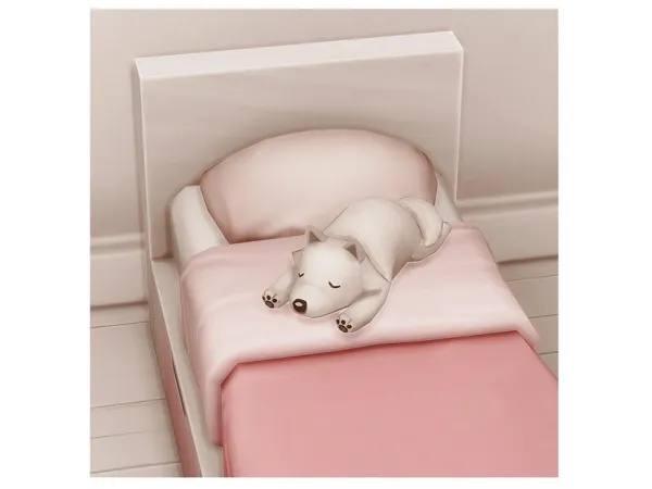 Maxis Match sleepy wolf plushie by blarffy - The Sims 4 Custom Content