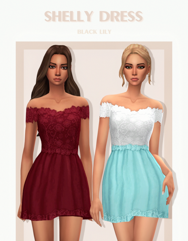 Maxis Match Shelly Dress by simsfinds - The Sims 4 Custom Content