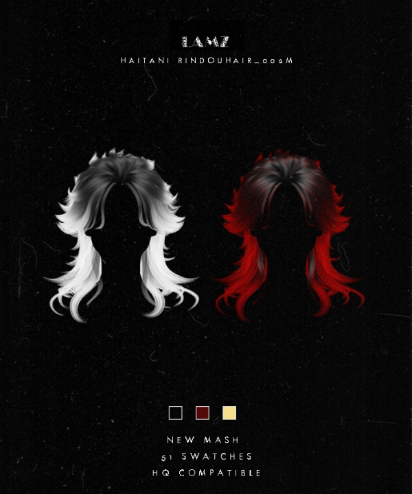 Alpha LAMZ_Haitani RindouHair_002M by simsfinds - The Sims 4 Custom Content