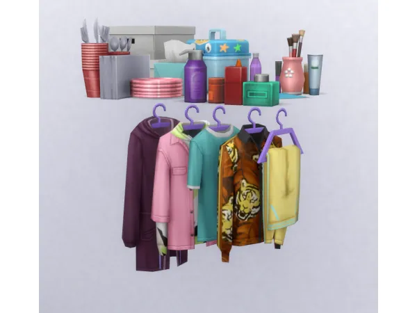 Maxis Match [OMSP] completely invisible shelf with dresser hang option many slots (115) by Senni - The Sims 4 Custom Content