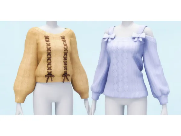 Alpha Cute sweater set - The Sims 4 Custom Content