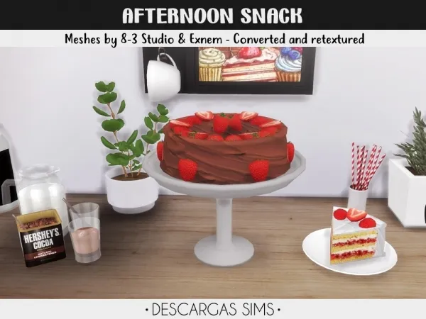 Alpha Afternoon Snack by descargassims - The Sims 4 Custom Content