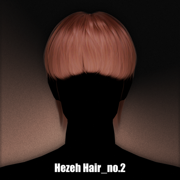 Alpha Hair_No2 by simsfinds - The Sims 4 Custom Content