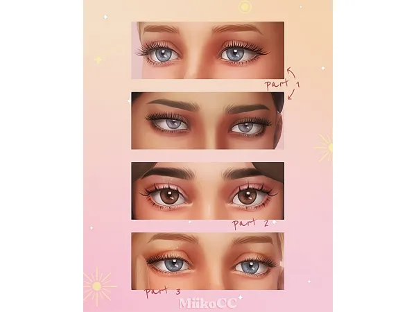 3D eyelashes ☆*:｡Skin details by Miiko