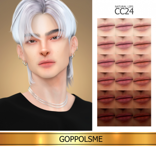 Alpha GPME GOLD Natural Lips CC24 by simsfinds - The Sims 4 Custom Content