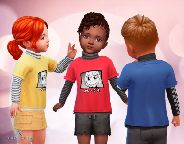 Maxis Match EP12 Shirts Layered for Toddlers by simsfinds - The Sims 4 Custom Content