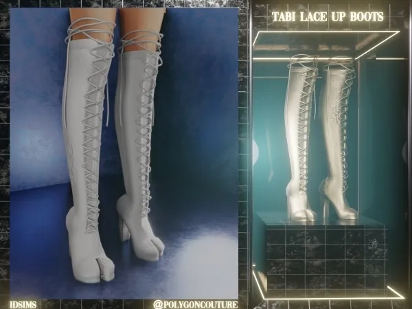 Alpha Lace up tabi boots - The Sims 4 Custom Content
