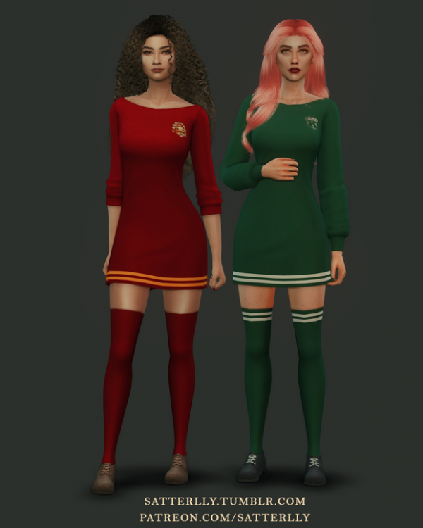 Maxis Match Harry Potter Dress 1 ( stockings) by simsfinds - The Sims 4 Custom Content