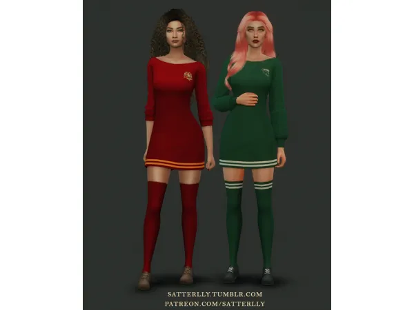 Maxis Match Harry Potter Dress 1 ( stockings) - The Sims 4 Custom Content