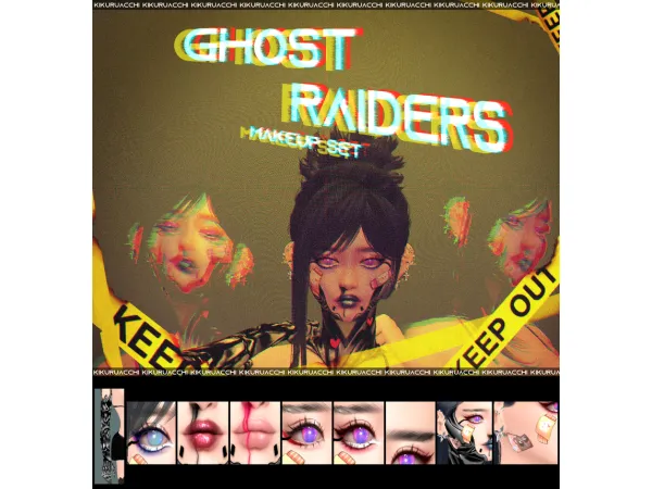 Alpha Ghost Raiders Makeup Set - The Sims 4 Custom Content