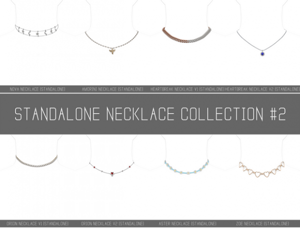 Alpha STANDALONE NECKLACE COLLECTION 2 by simsfinds - The Sims 4 Custom Content