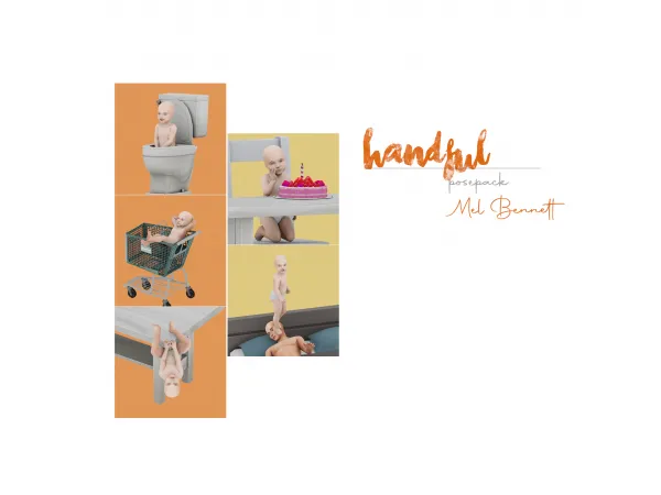 Alpha Handful Posepack by melbennett - The Sims 4 Custom Content