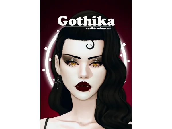 Maxis Match GOTHIKA a gothic makeup set - The Sims 4 Custom Content