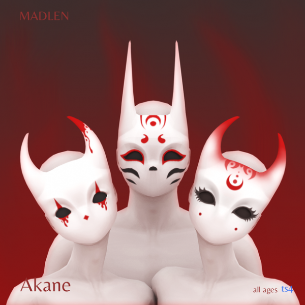 Maxis Match Akane Halloween Masks by madlensims - The Sims 4 Custom Content
