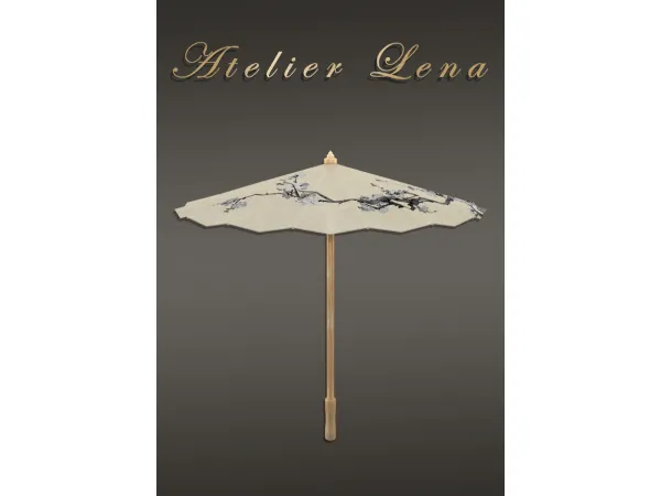 Alpha [Atelier Lena] Korean Paper Umbrella Acc (Left Hand) - The Sims 4 Custom Content