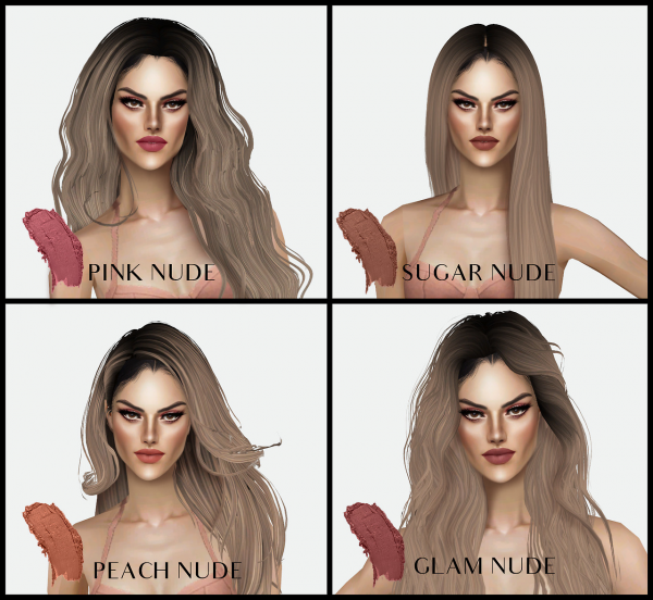 Title sims The Matte Nude Lipstick Kit by simsfinds - The Sims 2 Custom Content