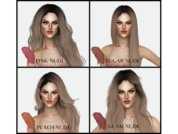 Title sims The Matte Nude Lipstick Kit - The Sims 2 Custom Content