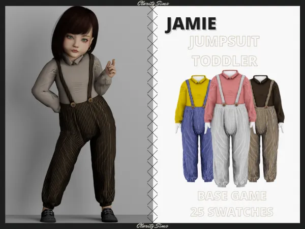 Alpha Jamie Jumpsuit Toddler - The Sims 4 Custom Content