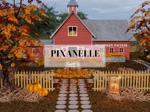 Mix Pumpkin Patch Blender Scene - The Sims 4 Custom Content