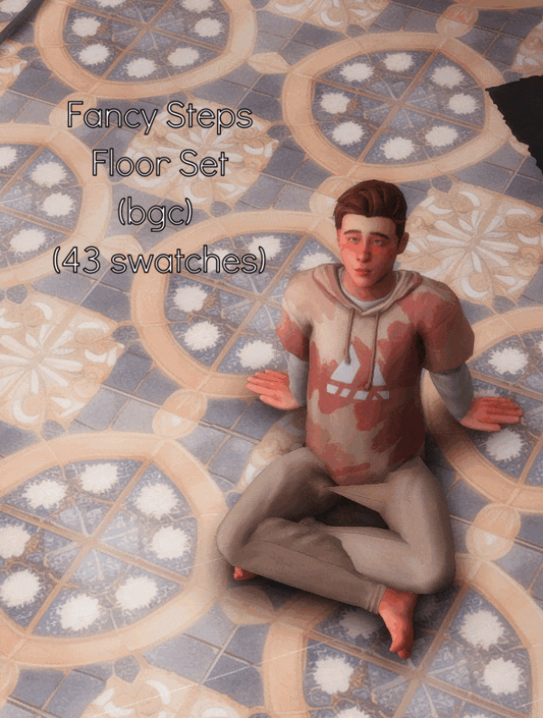Mix Fancy Steps (bgc floor set) by simsfinds - The Sims 4 Custom Content
