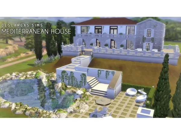 Alpha Mediterranean House - The Sims 4 Custom Content