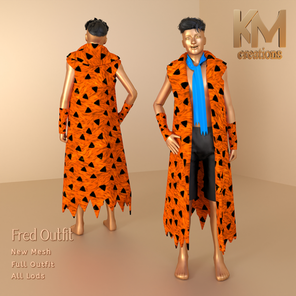 Alpha [KM] Fred Outfit by kmcreations_ts4 - The Sims 4 Custom Content