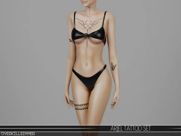 Mix Ariel tattoo set - The Sims 4 Custom Content