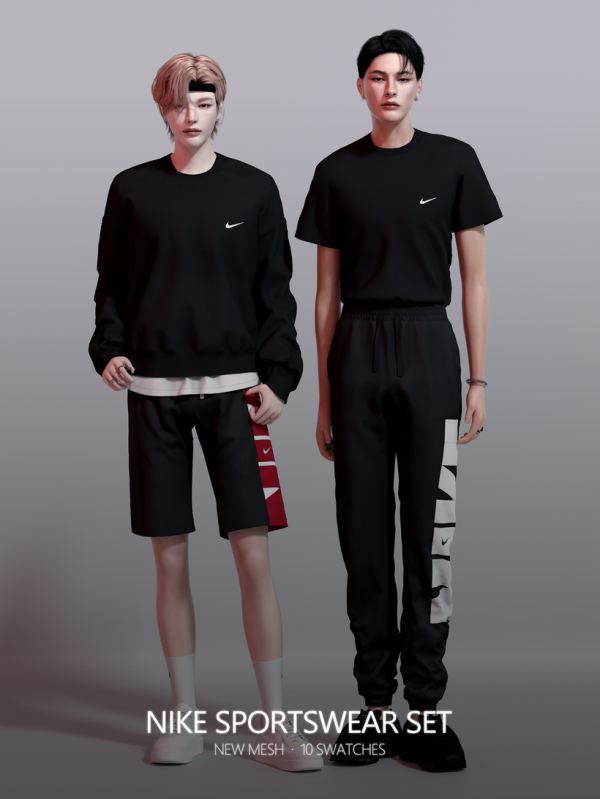 Alpha Nk Sportswear Set by simsfinds - The Sims 4 Custom Content