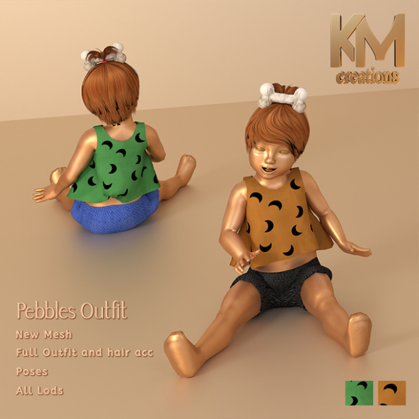 Alpha [KM] Pebbles Outfit (Pedrita) by kmcreations_ts4 - The Sims 4 Custom Content
