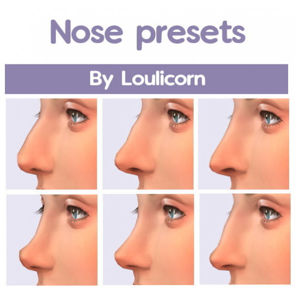 Mix 6 NOSE PRESETS by simsfinds - The Sims 4 Custom Content