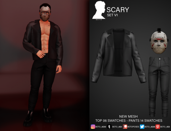 Alpha Scary Set V1 by simsfinds - The Sims 4 Custom Content