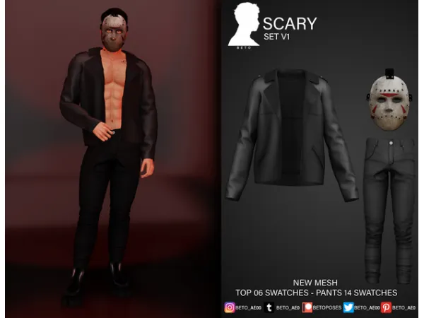 Alpha Scary Set V1 - The Sims 4 Custom Content