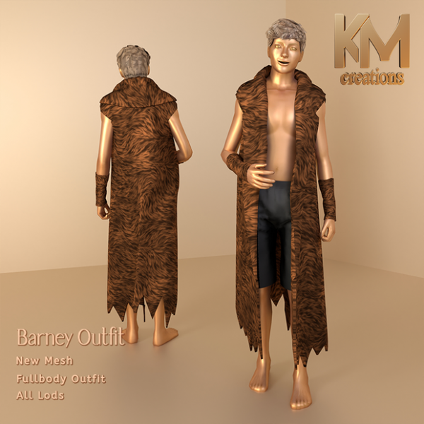 Alpha [KM] Barney Outfit by kmcreations_ts4 - The Sims 4 Custom Content