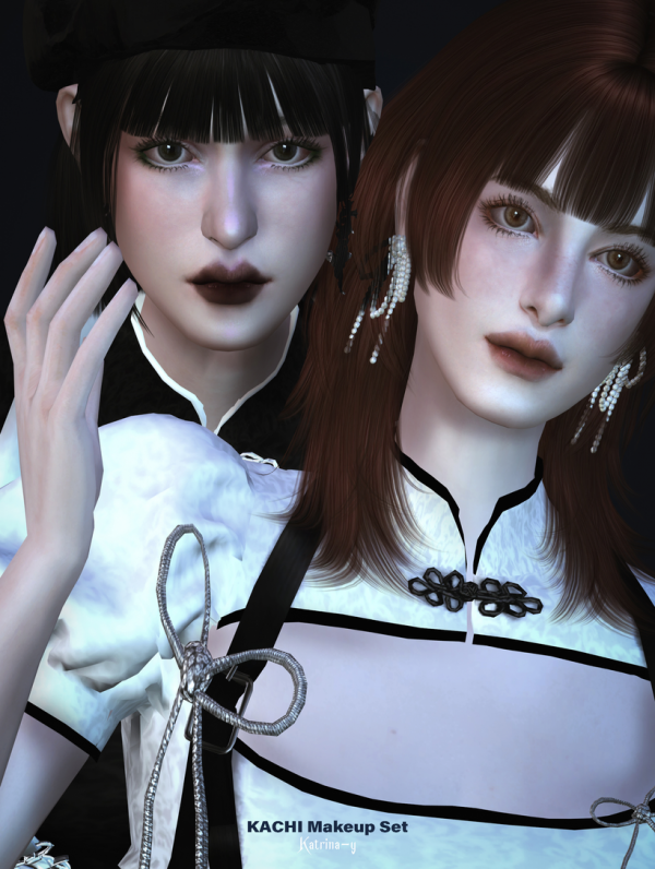 Alpha KACHI Makeup Set by katrina-y - The Sims 4 Custom Content