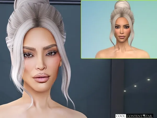 Alpha Kim Kardashian Sim Model eyes - The Sims 4 Custom Content