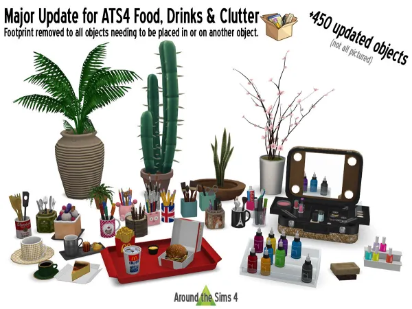 Maxis Match Around Major update for clutter food drinks - The Sims 4 Custom Content