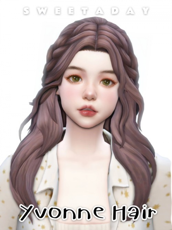 Maxis Match Yvonne Hair by simsfinds - The Sims 4 Custom Content