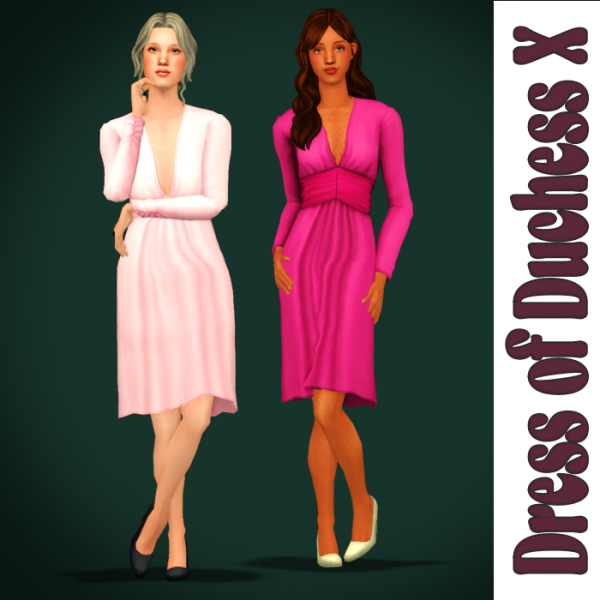 Rusty ccs Dress of Duchess X by simsfinds - The Sims 2 Custom Content