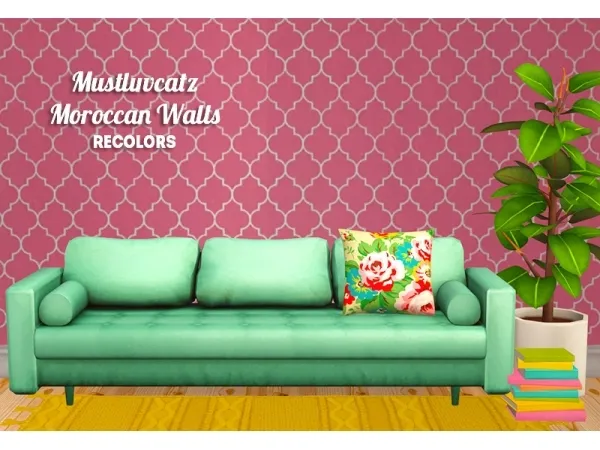 [ ] mustluvcatz Moroccan walls Recolors - The Sims 2 Custom Content