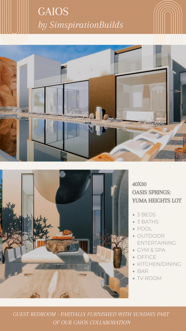 Alpha Gaios Villa by simsfinds - The Sims 4 Custom Content