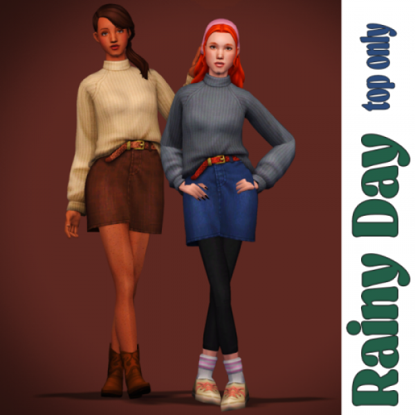 CloudCats Rainy Day outfit by simsfinds - The Sims 2 Custom Content