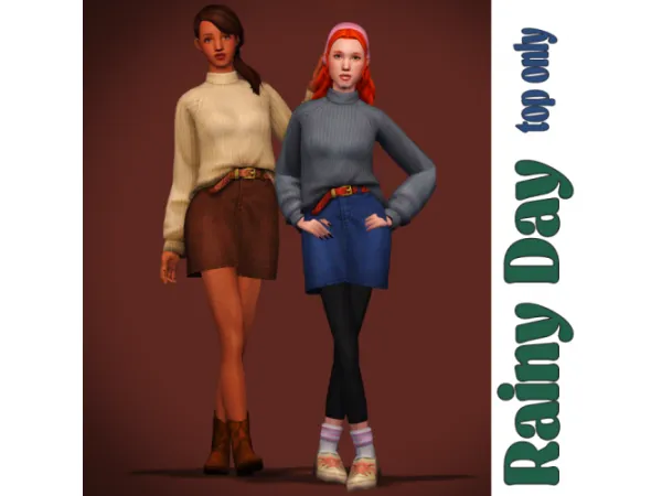 CloudCats Rainy Day outfit - The Sims 2 Custom Content